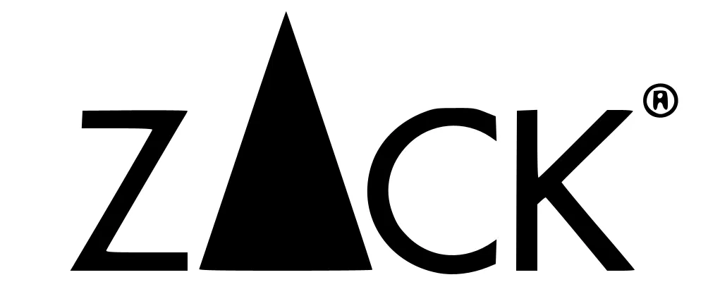 Logo for ZACK — stilrent barudstyr og vintilbehør i rustfrit stål