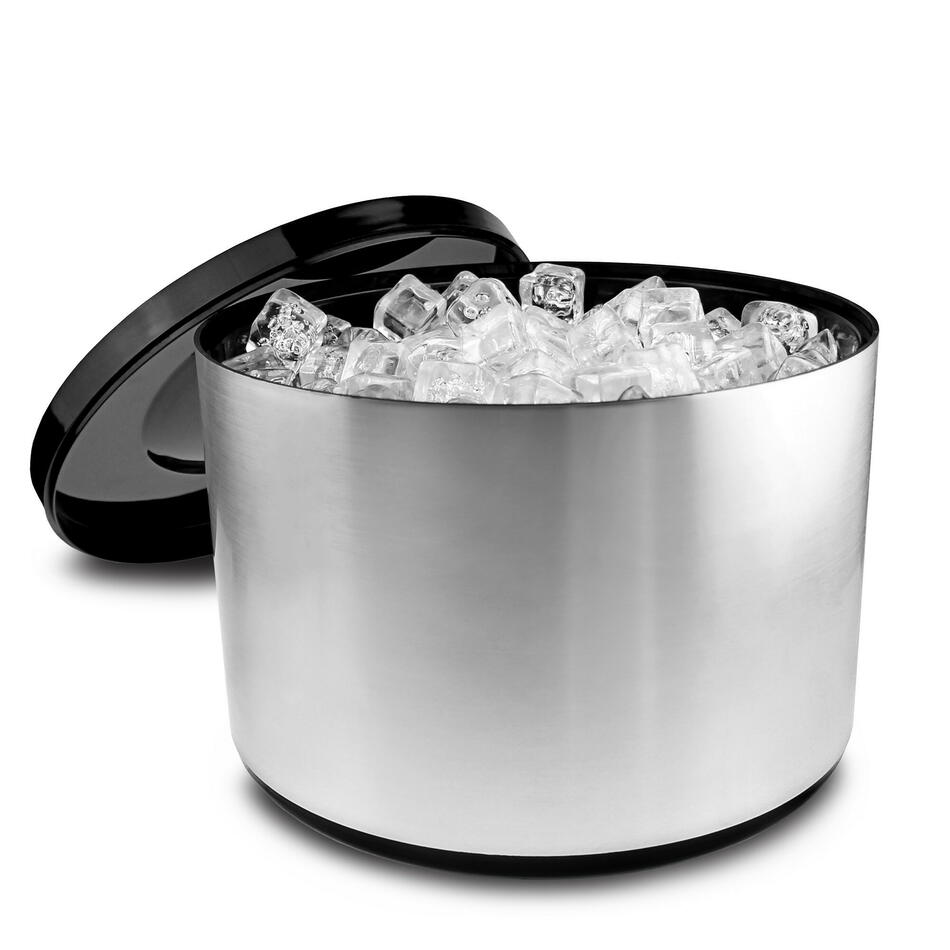 DRINKSTUFF, 10 Liters Isspand Børstet Aluminium Effect Billede af DRINKSTUFF, 10 Liters Isspand Børstet Aluminium Effect