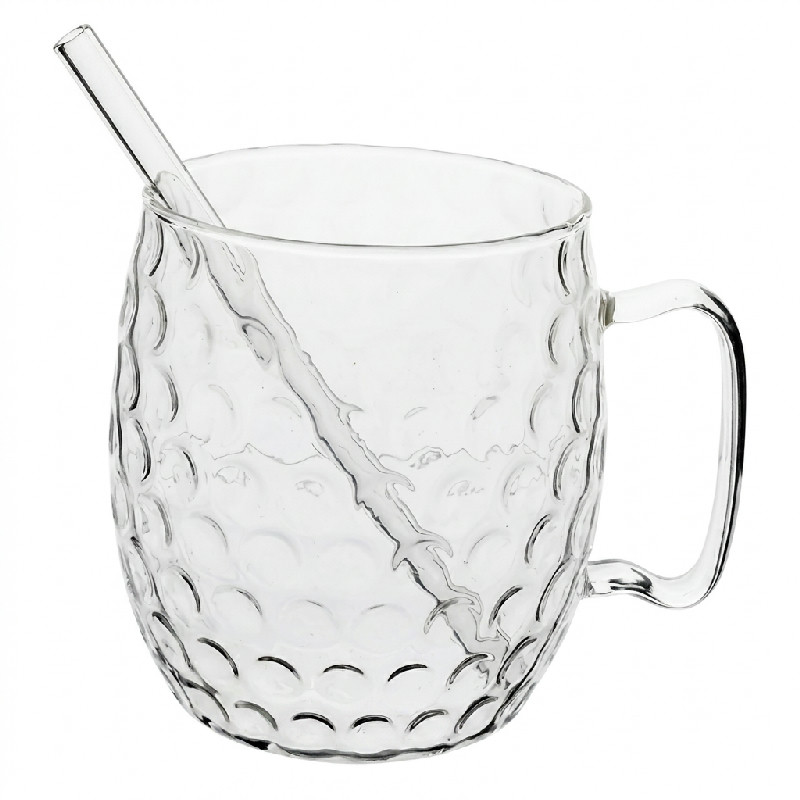 Moscow Mule Glas 2 Stk Inkl. Sugerør Borosilikatglas