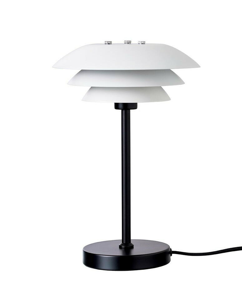 Dl20 Bordlampe Gun Black I Mat Hvid H30 D20 Barindretning