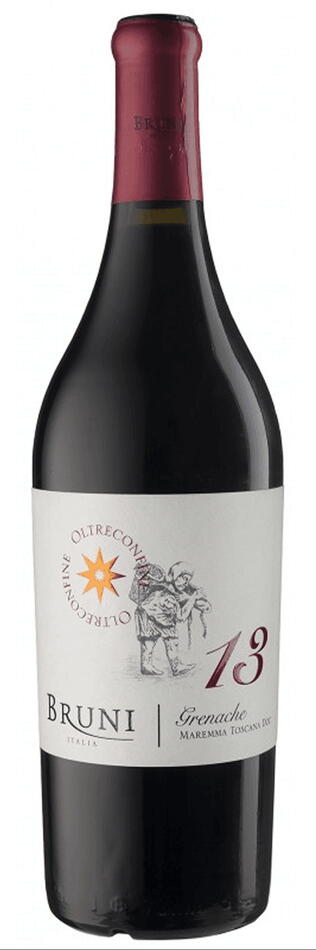 Bruni "Oltreconfine" Grenache Maremma Toscana 2013 0,7 liter5 Ltr Billede af Bruni "Oltreconfine" Grenache Maremma Toscana 2013 0,7 liter5 Ltr