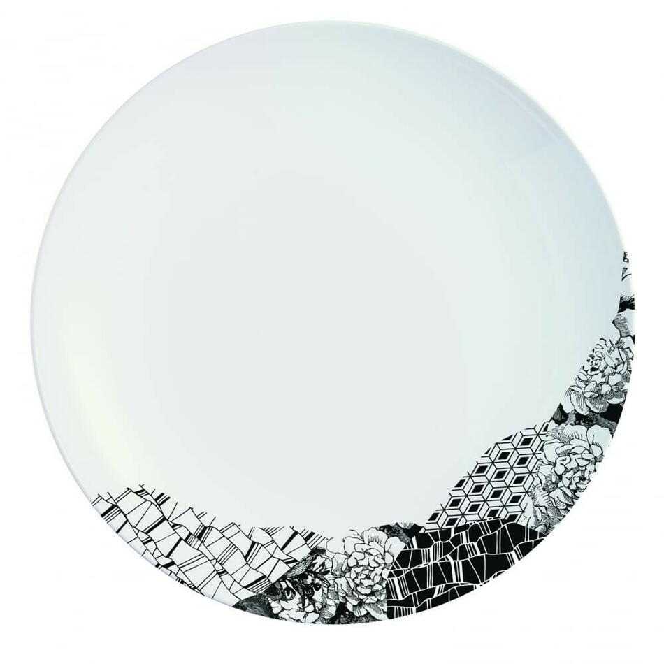 Fragment Sort Suppe Tallerken 24Cm Køkken