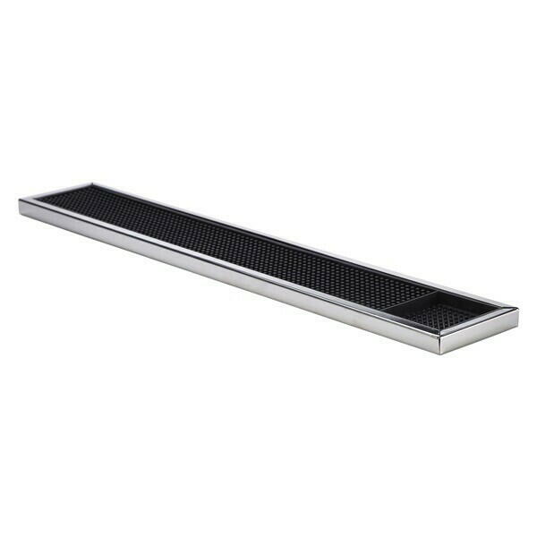 Barmåtte 8X58- Deluxe Sort Gummi Med Stål Ramme Barindretning