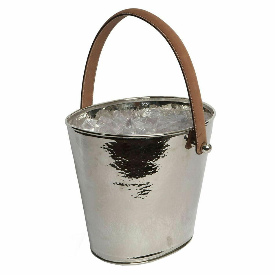 DRINKSTUFF, Hammered Effect Læder Handled Vinkøler Billede af DRINKSTUFF, Hammered Effect Læder Handled Vinkøler