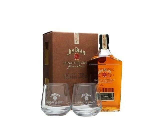 Jim Beam Signature Craft 12 Yo Bourbon M/2 Glas Fl 70