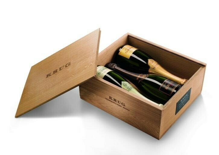 Krug Agne Grande Cuvée & Vintage3(2X3 75Cl) Kasse 75 Drikkevarer