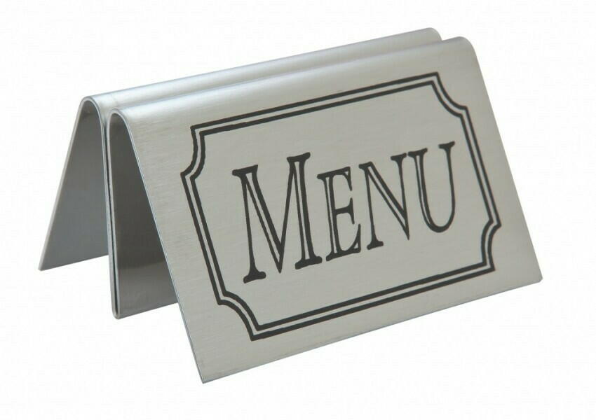 Menu Holder Rustfrit Stål Telt Type Barindretning