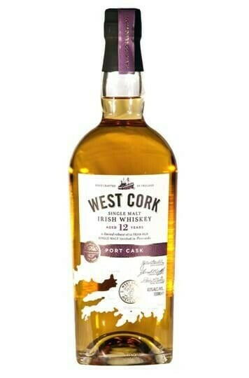 West Cork 12 Yo Port Cask Irish Single Malt Fl 70 Drikkevarer