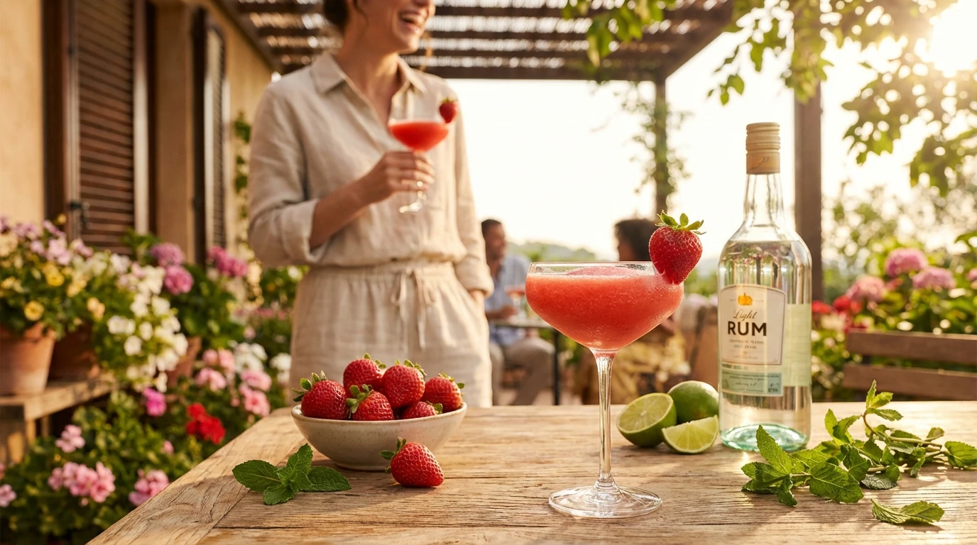 Strawberry Daiquiri opskrift: En sød og klassisk sommerdrink
