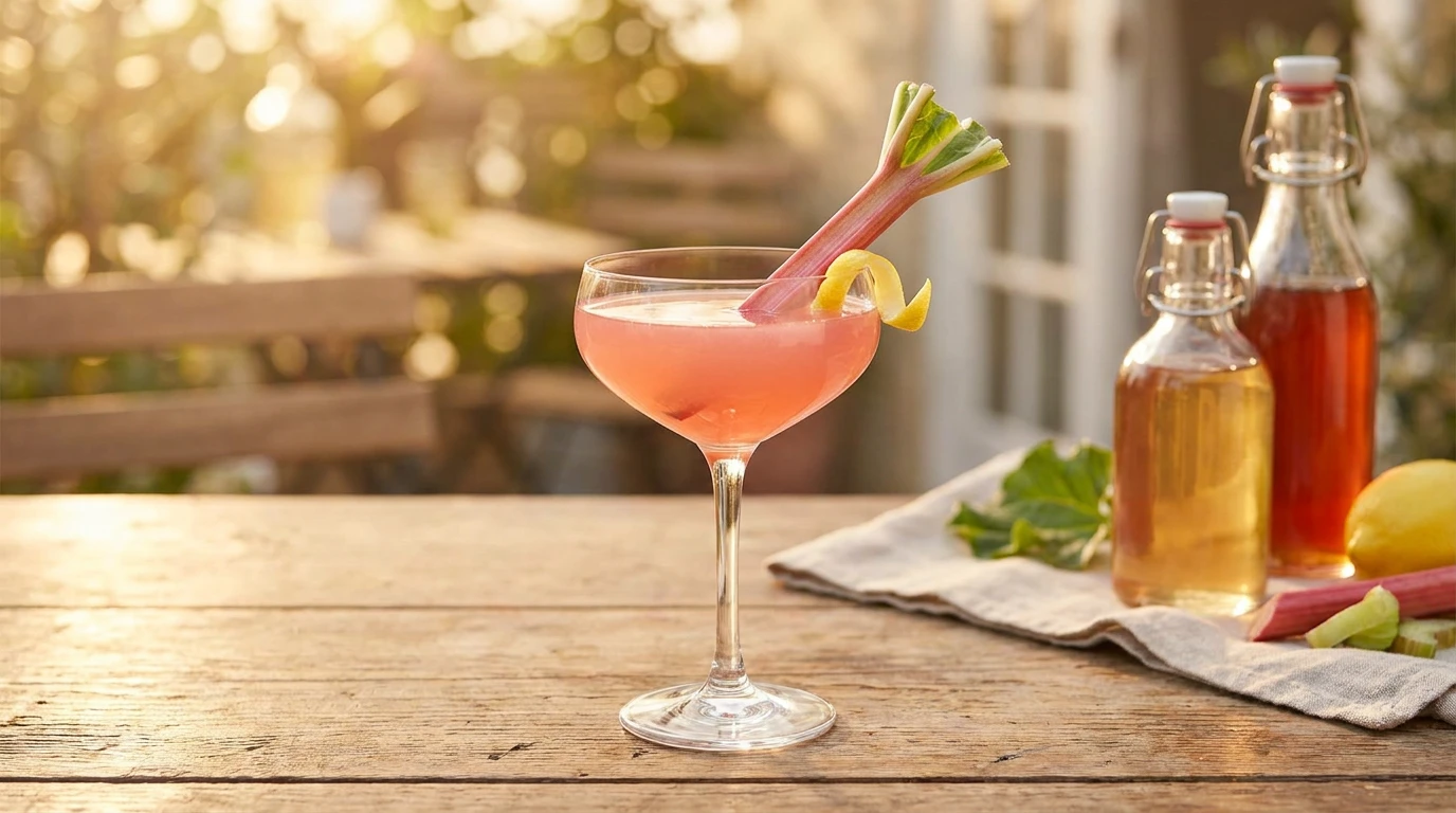 Lav en magisk cocktail med rabarbersirup – få opskriften her