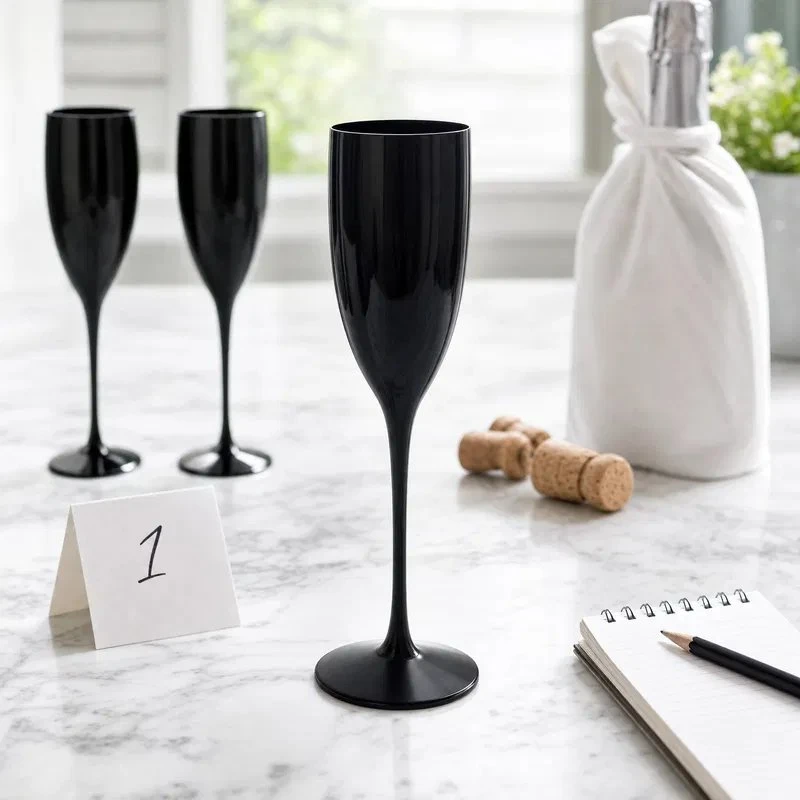 Champagne glas sort 15 cl CH15-N by Rbdrinks color Sort