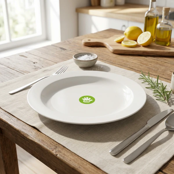 Tallerken hvid Ø24 cm PA24-B by Rbdrinks color Hvid