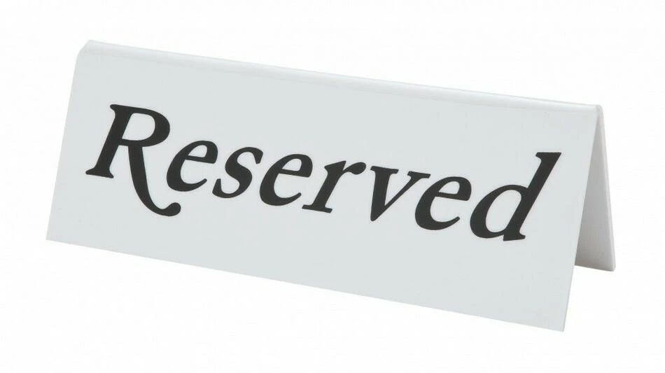 Plastreserveret skilt i hvid plast BTBL3453 by Beaumont color Sort