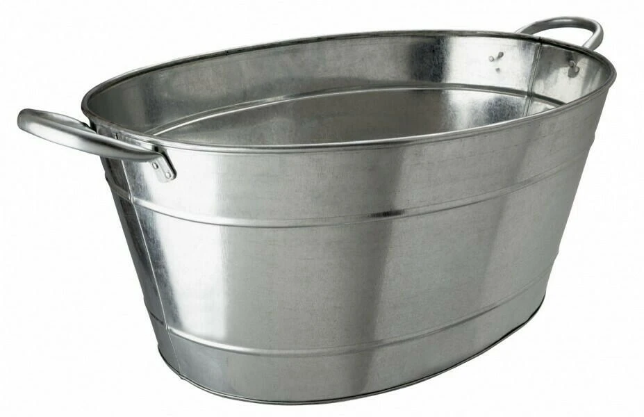 Isspand i galvaniseret stål 25 l BTBL3505 by Beaumont color Sølv