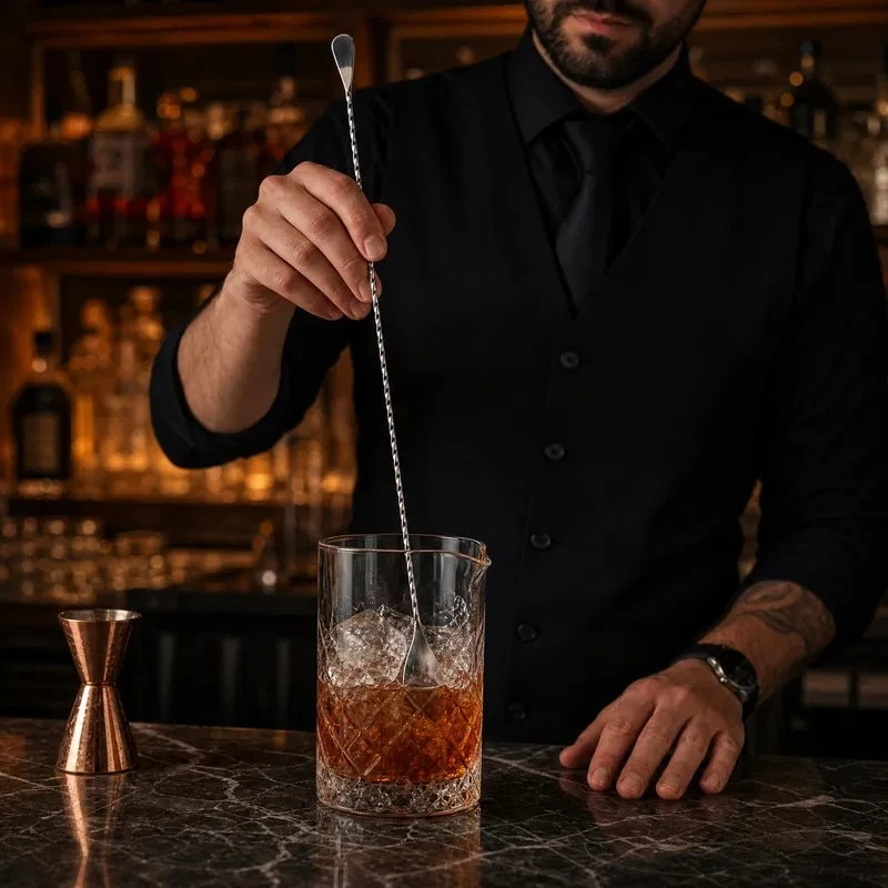 Cocktail ske Rustfrit Stål - Mezclar BTBL3675 by Beaumont color Sort