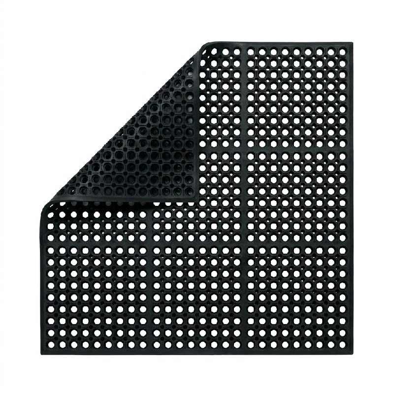 Gummi bundmåtte 150 x 90 cm BTBL3684 by Beaumont color Sort