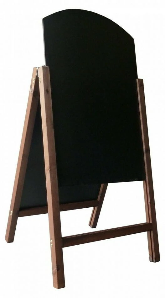 A skilt med tavle - buet top Egetræ - 800mm x 515mm BTBLRCAB01-O by Beaumont color Sort
