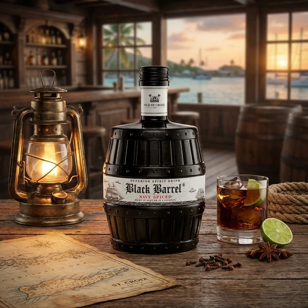 Old St. Croix Black Barrel Navy Spiced Rom 70 cl 54319 by Old St. Croix color Sort