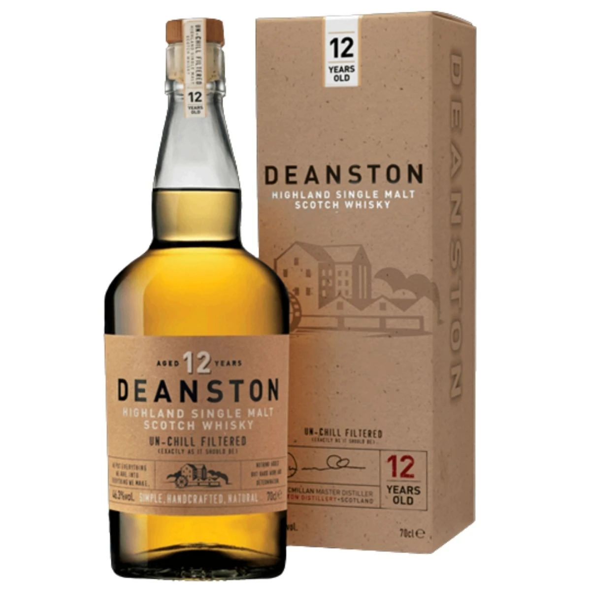 Deanston 12 YO Highland Single Malt Whisky 70 cl 55049 by DEANSTON color Sort