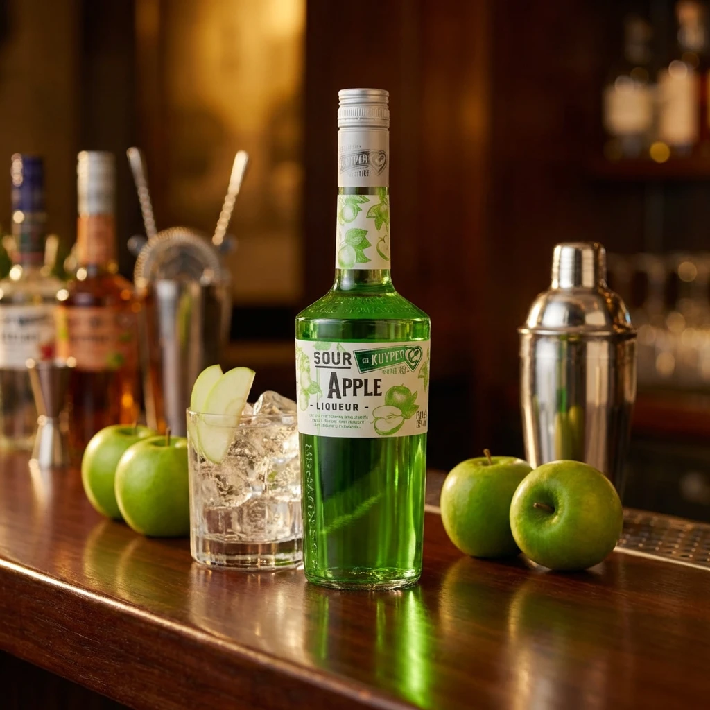 De Kuyper Liqueur Sour Apple / Sure Æbler 70 cl 63332 by DEKUYPER color Sort
