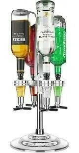 Final Touch Roterende Flaskeholder til 4 Flasker med LED FTA1815 by Final Touc color Sort