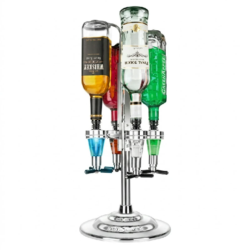 Final Touch Roterende Flaskeholder til 4 Flasker med LED FTA1815 by Final Touc color Sort