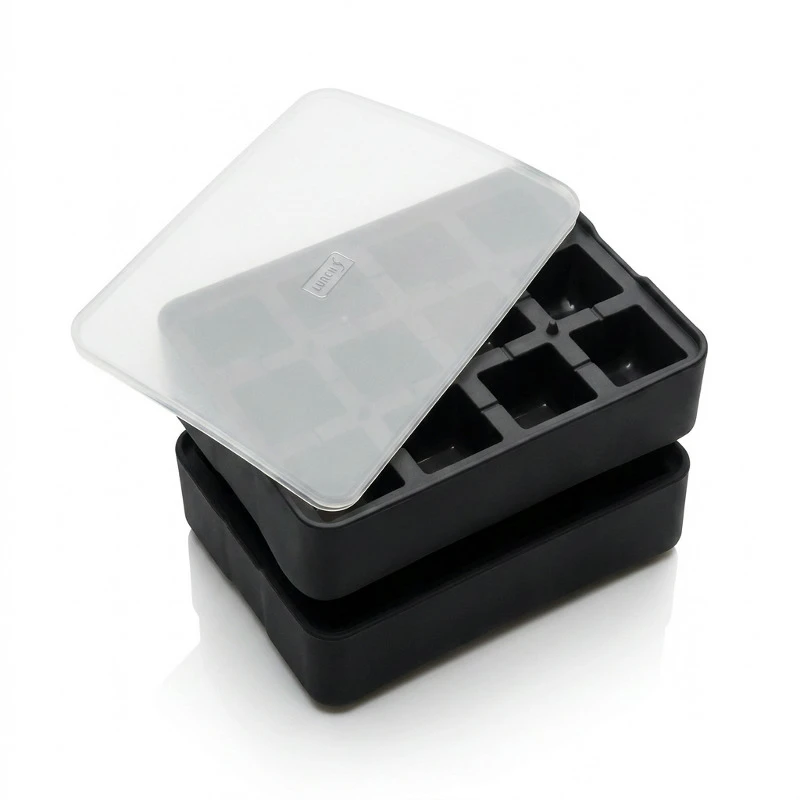 Isterningbakke til terninger 4x4 cm LU240710 by LURch color Sort
