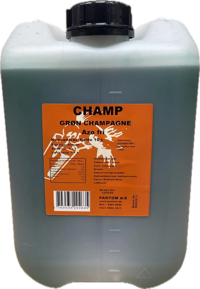Champ Slushice Koncentrat Grøn Champagne, 10L 65408 by CHAMP color Grøn