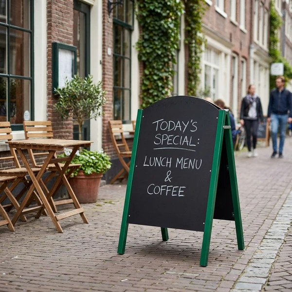 Grøn Metal Sided A-Board 1100mm x 680mm BTBLBB3 by Beaumont color Sort