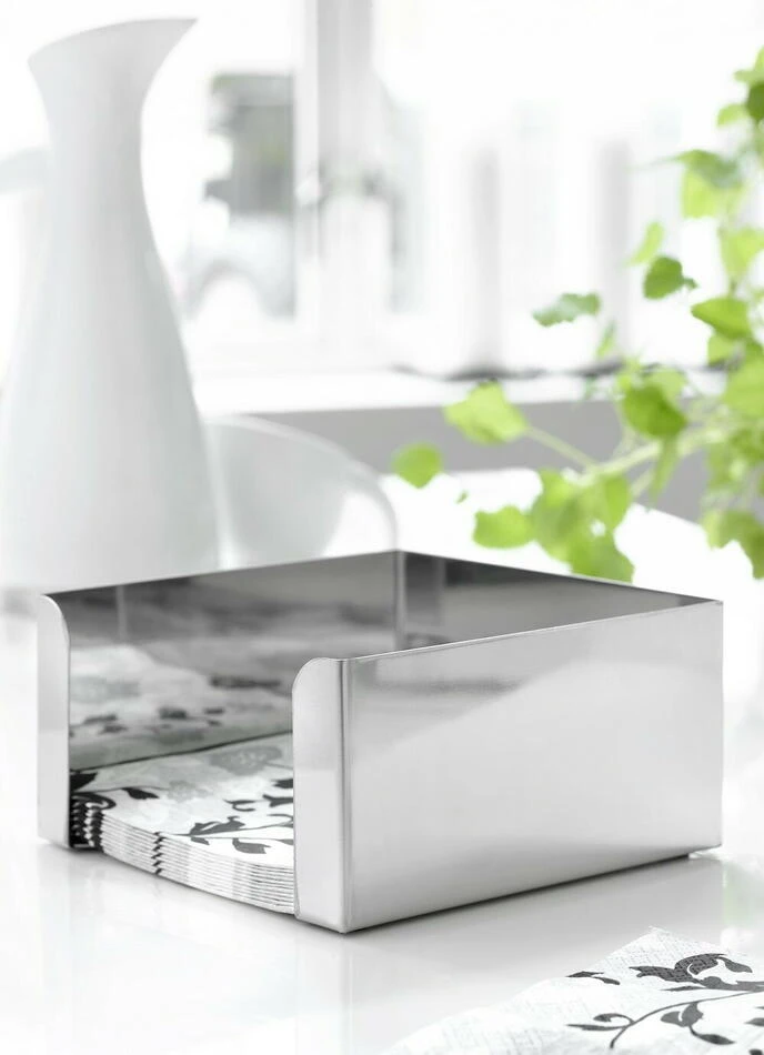 Servietholder i rustfrit stål 170x170x85 mm ST62120 by BF10 color Sort