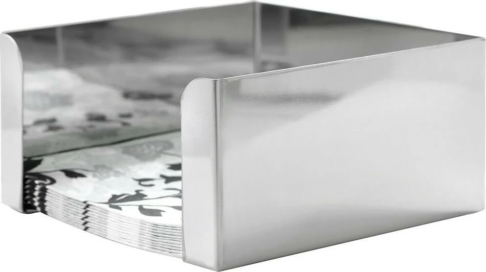 Servietholder i rustfrit stål 170x170x85 mm ST62120 by BF10 color Sort