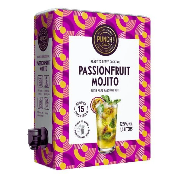 Punch Club Passionfruit Mojito Cocktail BiB 150 cl 1004222 by Punch Club color Sort