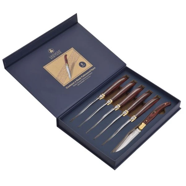 Laguiole Heritage steakknive i pekkatræ - 6 stk. 40273002 by Laguiole color Sort