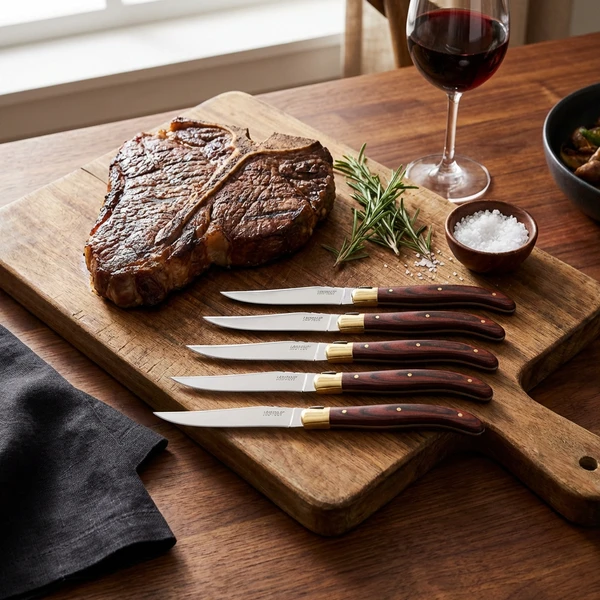 Laguiole Heritage steakknive i pekkatræ - 6 stk. 40273002 by Laguiole color Sort