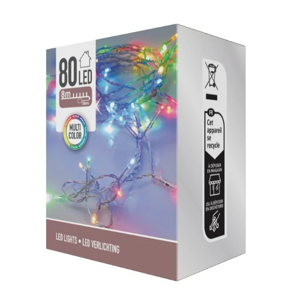 LED-lys 80 stk. batteridrevne flere farver AX9800280 by Koop color Farvet