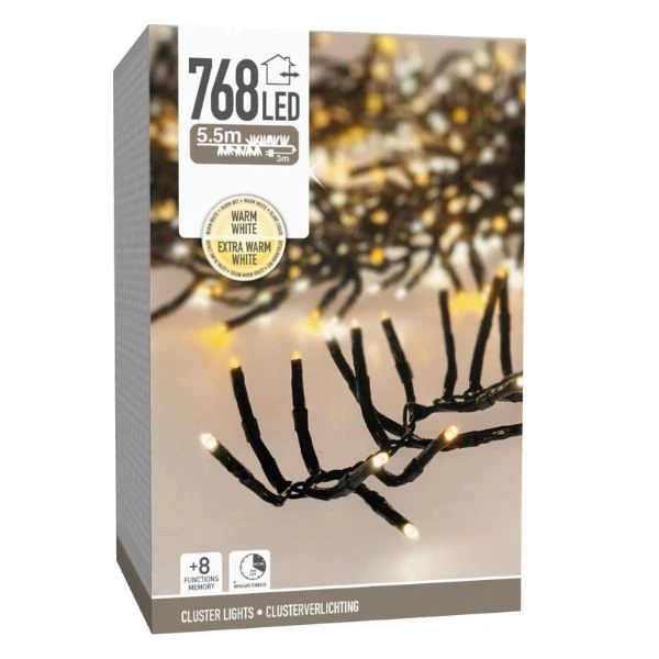 Klynge lyskæde 768 LED-lys varm hvid AX8550630 by Koop color Hvid