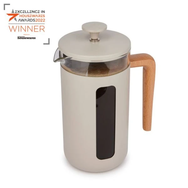 Pisa 8-kops stempelkande latte træhåndtag La Cafetière LCPISA8CPLATW by La Cafetière color Sort