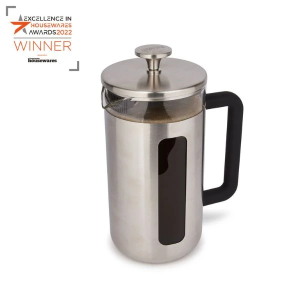 Pisa 8-kops stempelkande børstet krom La Cafetière LCPISA8CPSIL by La Cafetière color Sort
