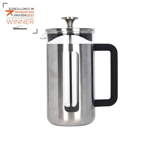 Pisa 8-kops stempelkande børstet krom La Cafetière LCPISA8CPSIL by La Cafetière color Sort
