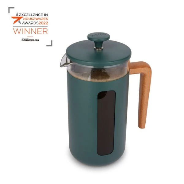 Pisa 8-kops stempelkande grøn træhåndtag La Cafetière LCPISA8CPGRNW by La Cafetière color Sort