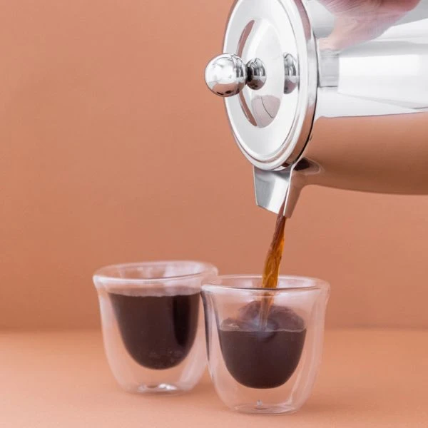 Stempelkande 8 kopper dobbeltvægget rustfrit stål La Cafetière LCDBLSS8CUP by La Cafetière color Sort
