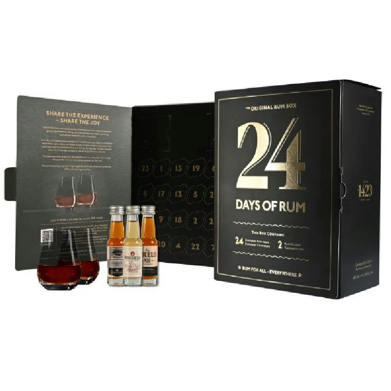 24 Days of Rum Calendar Black Edition 24x2cl JUL120 by 1423 color Sort