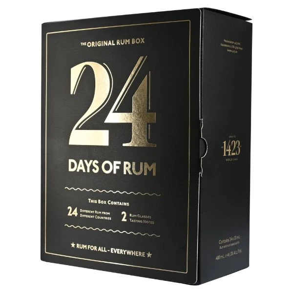 24 Days of Rum Calendar Black Edition 24x2cl JUL120 by 1423 color Sort