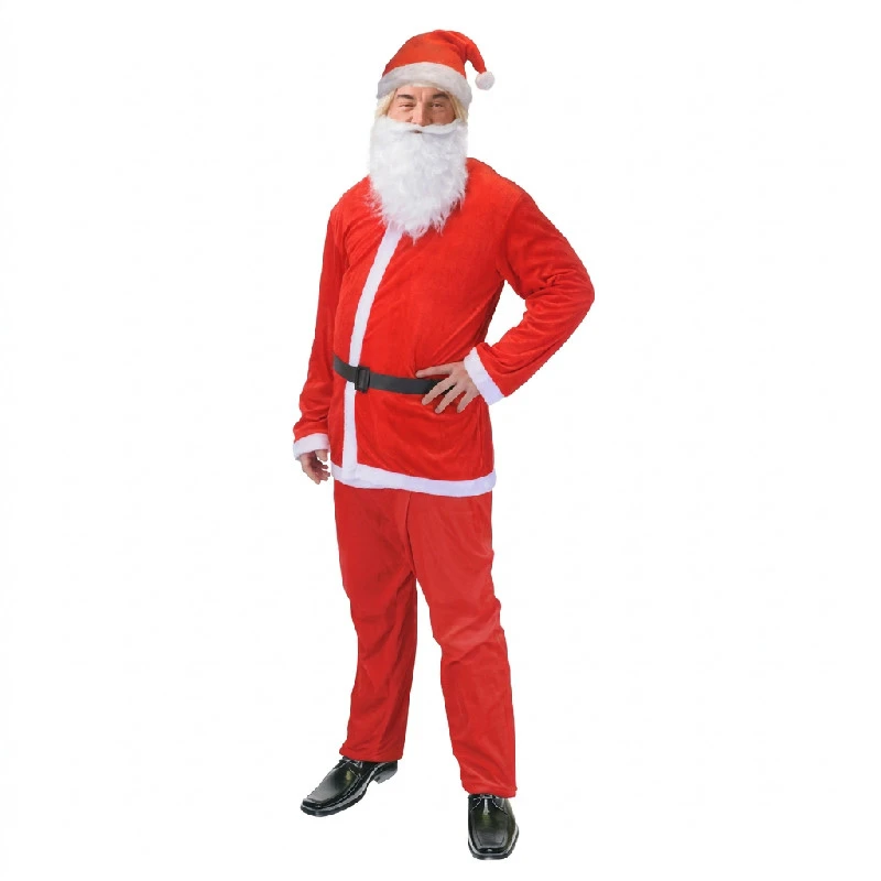 Julemandens dragt 5 dele luksus AAF201220 by Koop color Hvid/Rød