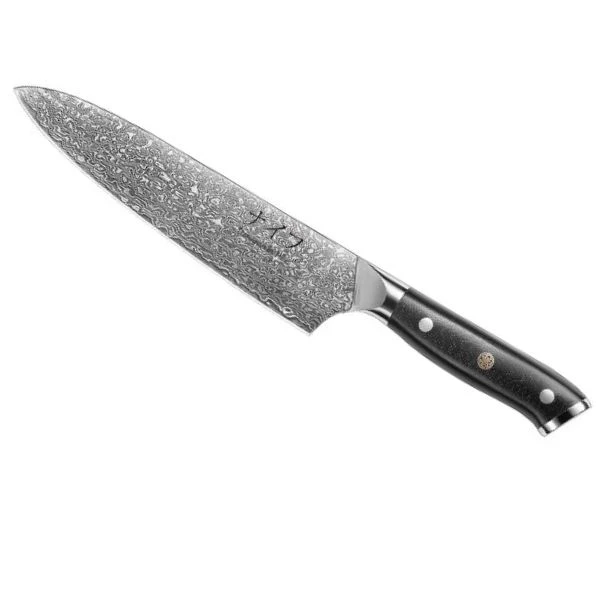 Damascus by Hâws Chef knife 32 cm G10 30-DCG by Damascus by Hâws color Sølv/ brun