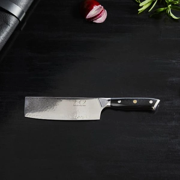 Damascus By Hâws Vegetable Knife 30 cm 30-DHB006 by Damascus by Hâws color Sølv/ brun