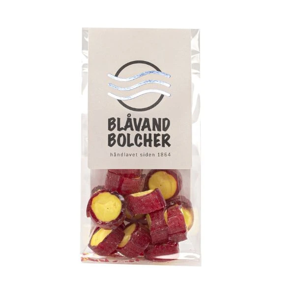 Bolsjer, rabarber rox 80 g 71084945 by Blåvand Bolcher color Sort