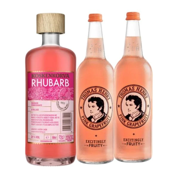 Rhubarb & Grapefruit - Månedens Cocktail - Drinkspakke Barlifepakke104 by KOSKENKORV color Sort