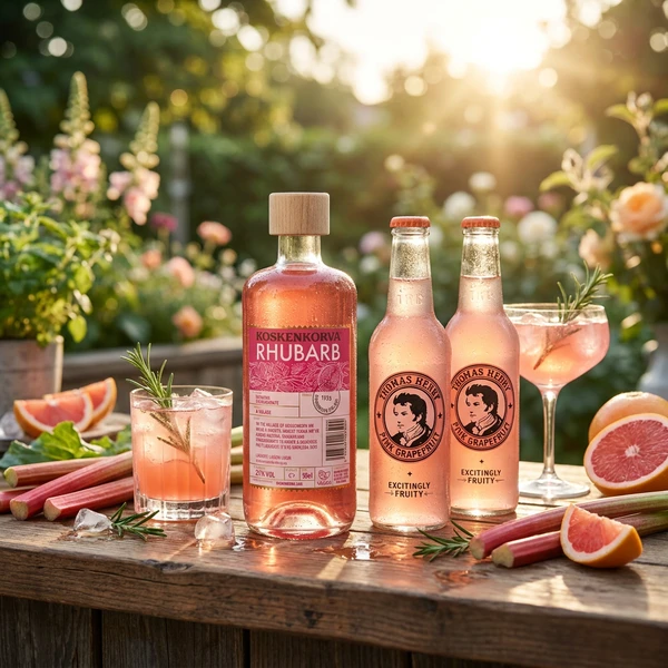 Rhubarb & Grapefruit - Månedens Cocktail - Drinkspakke Barlifepakke104 by KOSKENKORV color Sort