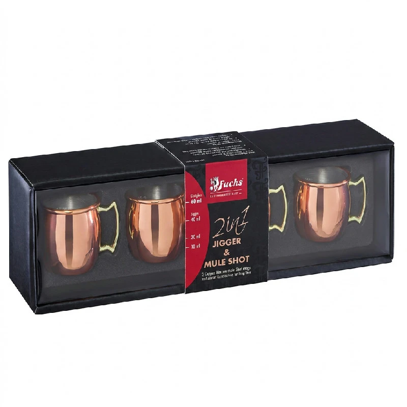 Mini Moscow Mule shot sæt - 6 cl 4 stk 15841 by Fuchs Gastro color Kobber